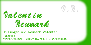 valentin neumark business card